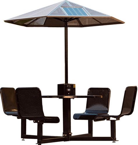 solaire seats|solar umbrella charging station.